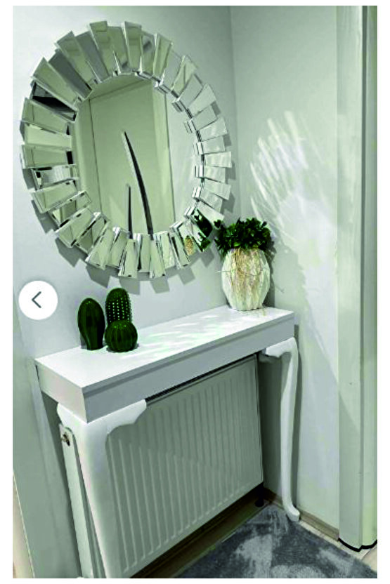 Dekoratif Meridyen Duvar Konsol Aynası Çap 80