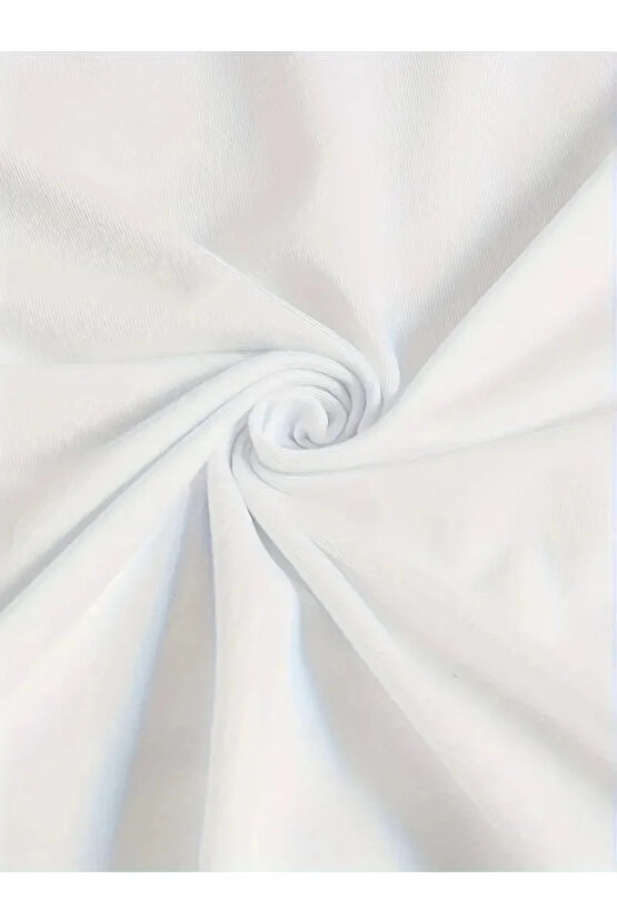 Ördek Baskılı ve Yuvarlak Yakalı Kadın Günlük Büyük Boy Siyah Tişört. - Beyaz