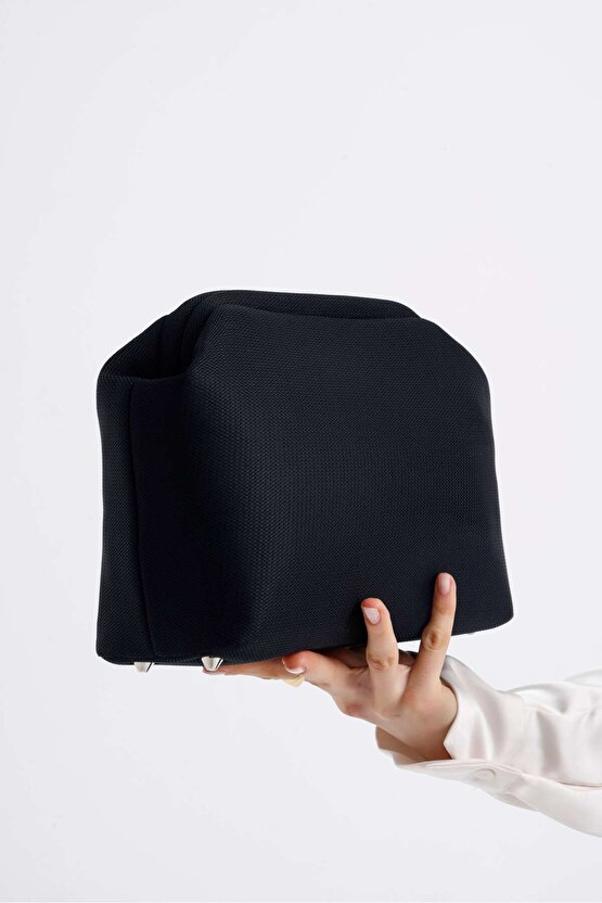 Heybes Kadın Siyah Clutch Portföy El Çantası