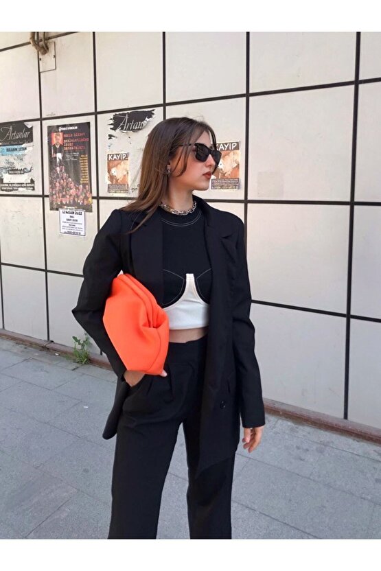 Heybes Kadın Turuncu Clutch Portföy El Çantası