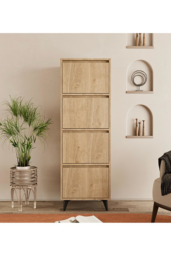 Mely Çok Amaçlı Dolap-Ekmeklik Safir Meşe