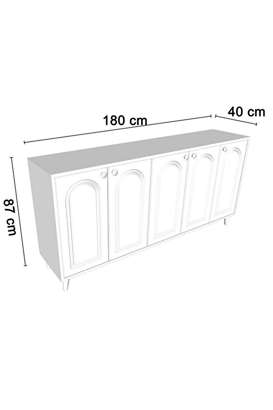 Maria Bohem Konsol Safir Meşe-Vizon Bej