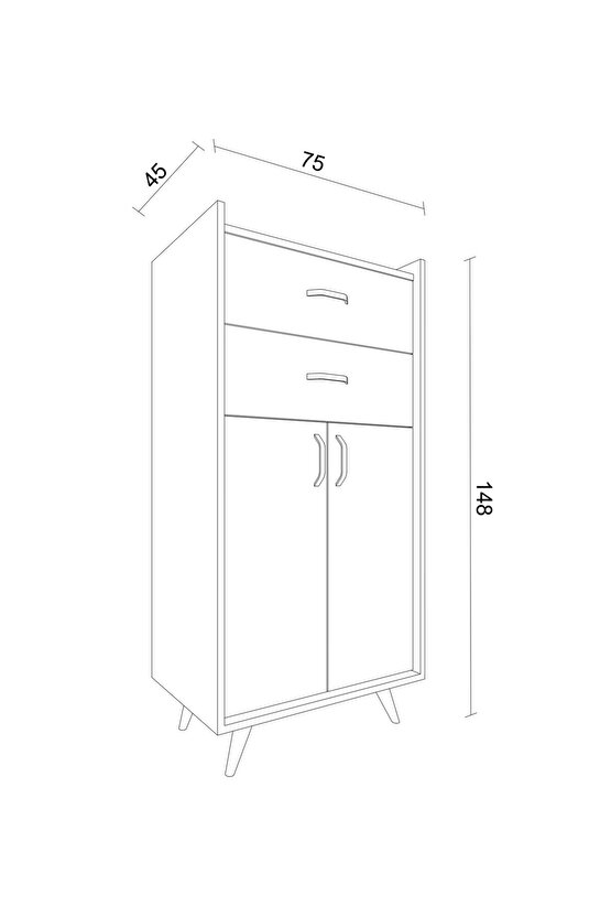Seren Çok Amaçlı Dolap Beyaz