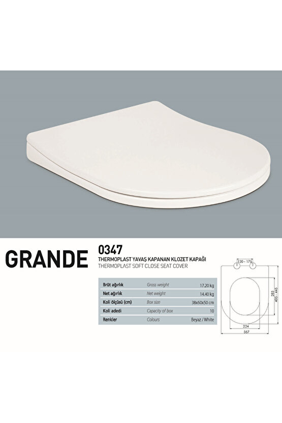 Stella Kanalsız Asma Klozet A121111h, Yavaş Kapak