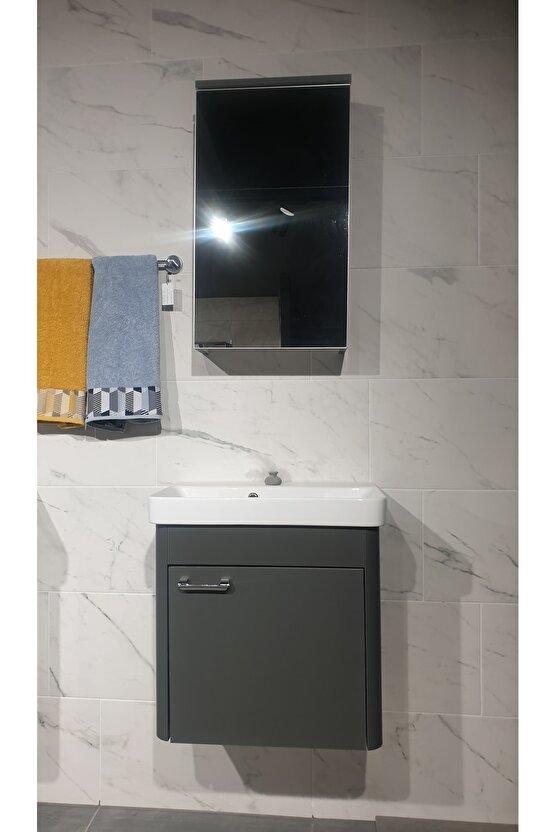 Smart 55 Cm Antrasit Banyo Dolabı