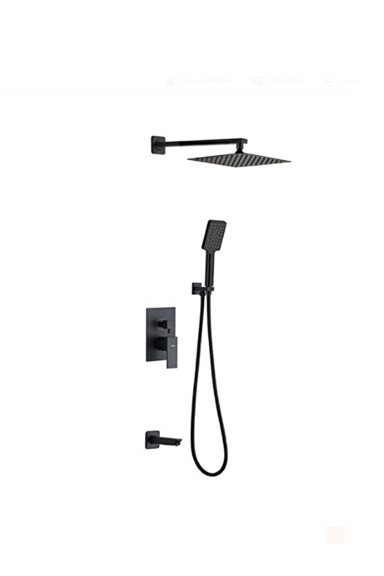 Ankastre Banyo Bataryası Seti Mat Siyah Cn-8210b