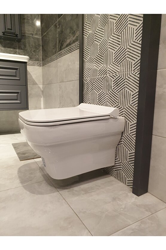 Bold Rimout Kanalsız Asma Klozet A091001h + Bold Klozet Kapağı A090001