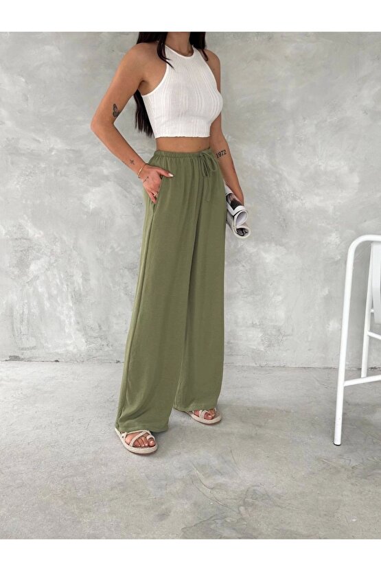 Ayrobin Oversize Kadın Pantalon - Mint Yeşili