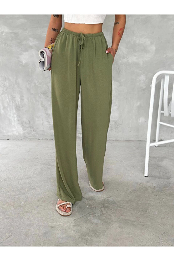 Ayrobin Oversize Kadın Pantalon - Mint Yeşili