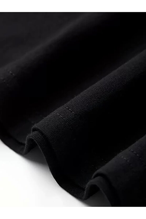 201 Penye Compack Özgür kuşlar Baskılı Baskılı Oversize Bisiklet Yaka T-shirt - Beyaz