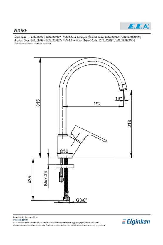 Niobe Eviye Bataryası Kuğu Borulu