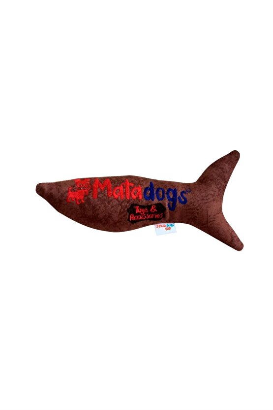 Mata Dogs Jr Fish Sesli, Kumaş Nakışlı Balık Şeklinde Köpek Oyuncağı 20 Cm
