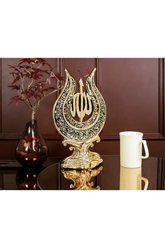 Manevi Hediye | Dini Islami Hediyeler | Hediyelik Dekoratif Biblo | Lale Allah Muhammed Süs Set