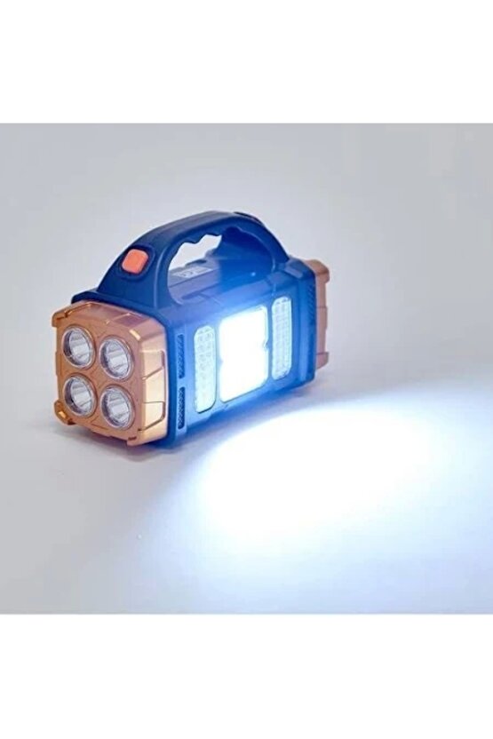 Güneş Enerjili Solar Şarjlı 25w Aydınlatma Cihazı 4 Kamp El Feneri Masa Lambası Işıldak