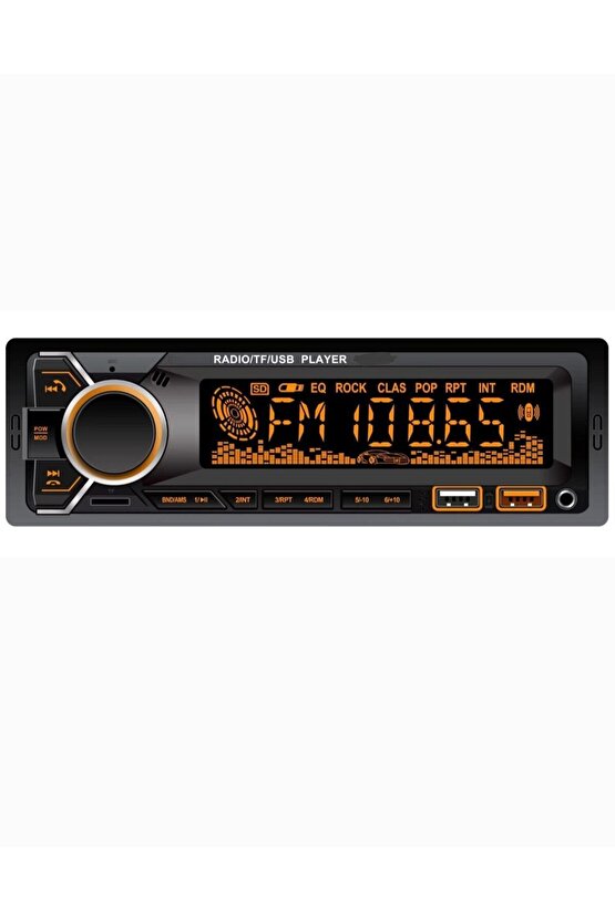 Bsv 4800 Rgb 7 Renk Değiştiren Çift Usb Bluetoothlu Aux Sd Kart Amfi Çıkışlı Kumandalı Tyb