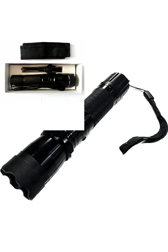 Profesyonel Police Type Şarjlı El Feneri 1101 El Fenerli Çelik