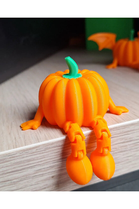 Oturan Bal Kabağı Oturan Pumpkin Dekoratif Halloween Cadılar Bayramı Dekor Aksesuar