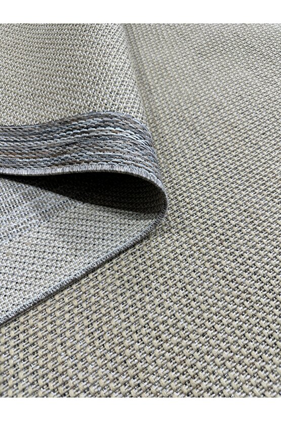 Kolay Temizlenen Yıkanabilir Kaymaz Dokuma Taban Bordürlü Sisal Halı