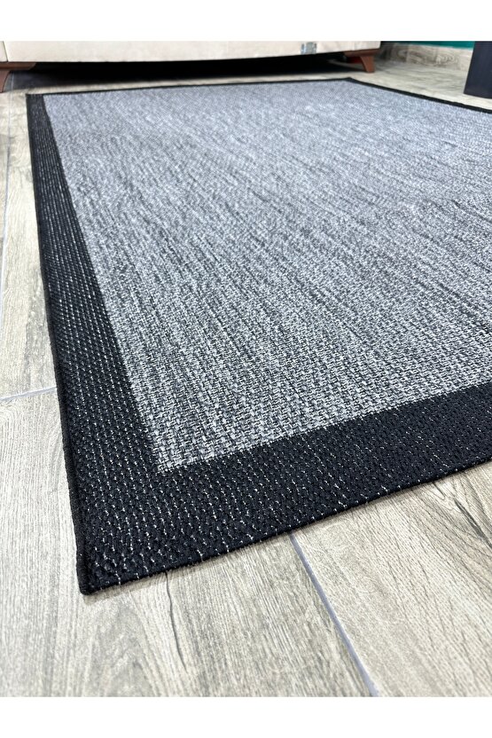 Kolay Temizlenen Yıkanabilir Kaymaz Dokuma Taban Bordürlü Sisal Halı