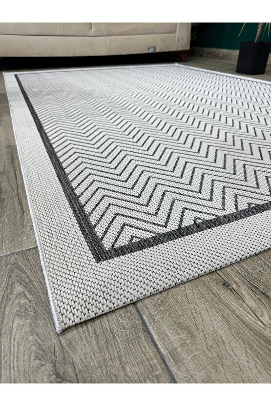 Kolay Temizlenen Yıkanabilir Kaymaz Dokuma Taban Bordürlü Sisal Halı