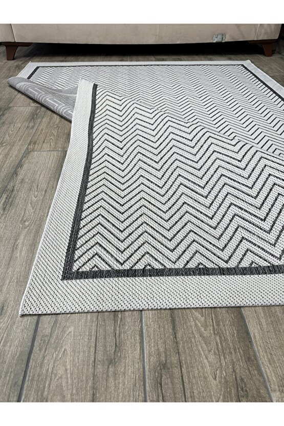 Kolay Temizlenen Yıkanabilir Kaymaz Dokuma Taban Bordürlü Sisal Halı