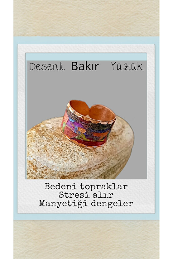 Bakir Yüzük Desenli Genislik 12mm Kalınlık 1mm