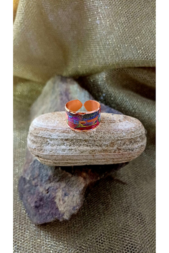 Bakir Yüzük Desenli Genislik 12mm Kalınlık 1mm