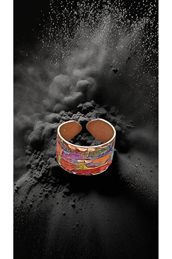 Bakir Yüzük Desenli Genislik 12mm Kalınlık 1mm