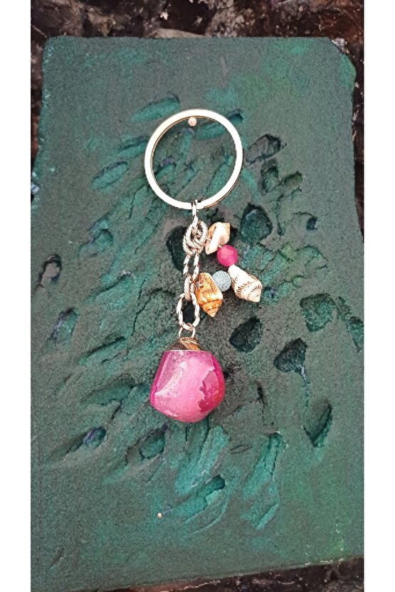 Doğal Taş Akik Anahtarlik Nazara Karşı Koruma ve Topraklanma Taşı