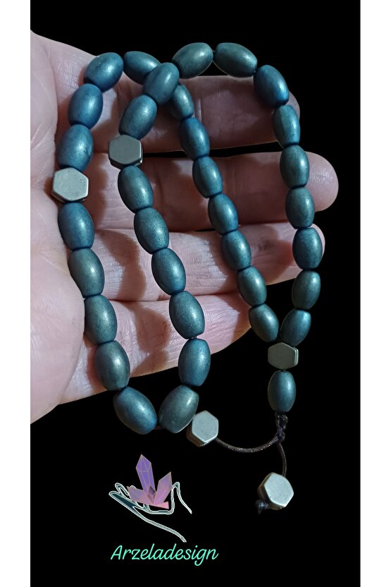 Hematit Erkek Tesbih 33 Lü Özel Tasarım