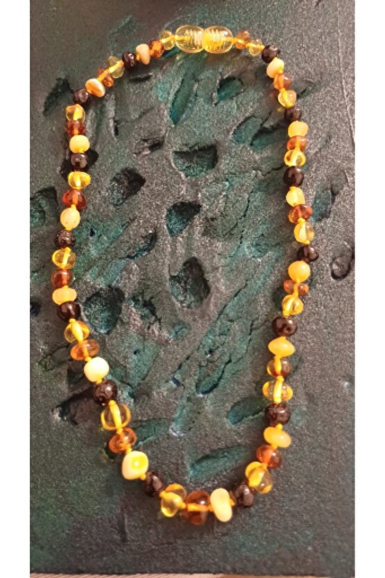 Doğal Taş Kehribar Bebek Kolye