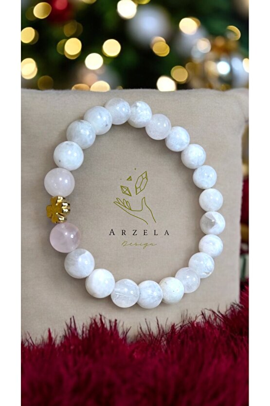 Doğal Taş AY TAŞI ve PEMBE KUVARS KENDINI SEV