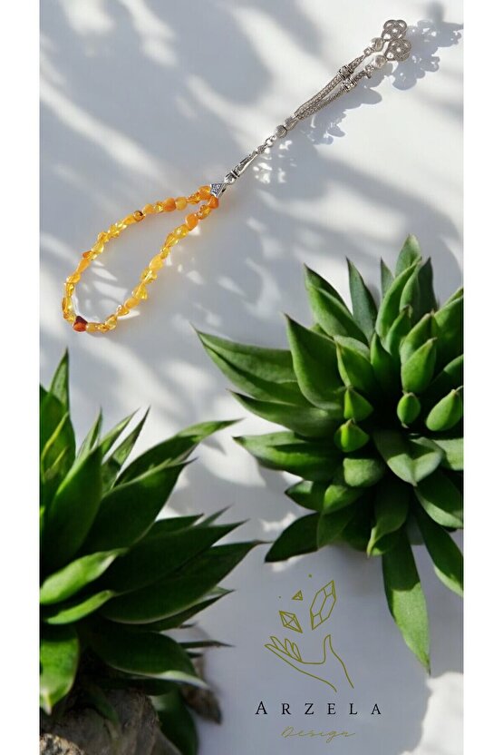 Doğal Taş TESPİH DAMLA KEHRİBAR ŞİFASİ  İLE  8-10mm