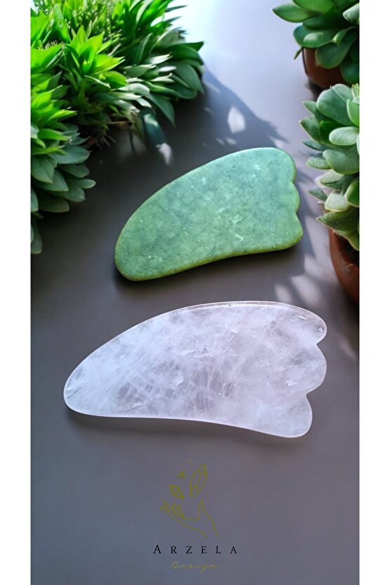 Doğal Taş Yesım Tası Gua Sha Masaj Tası