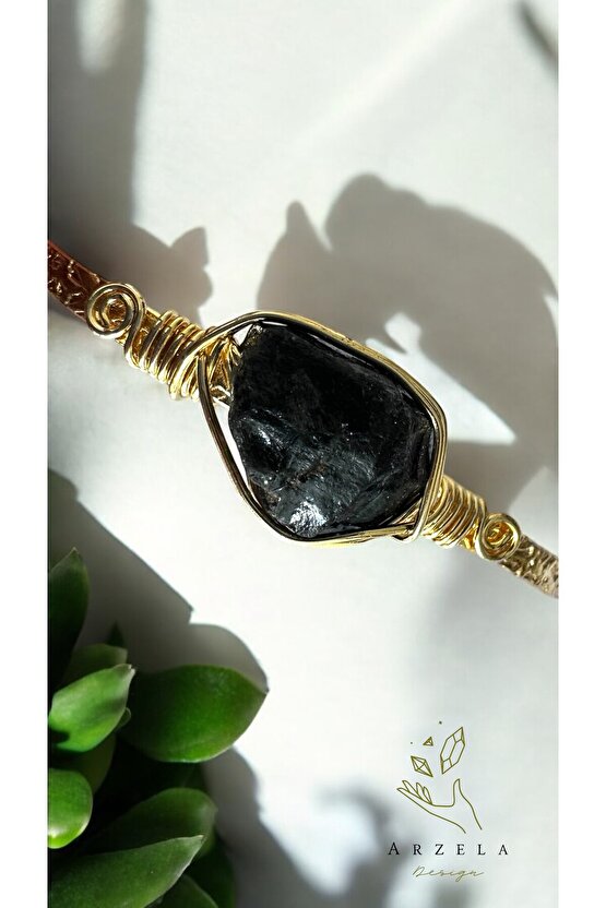 Doğal Taş Bileklik Obsıdyen Kristali