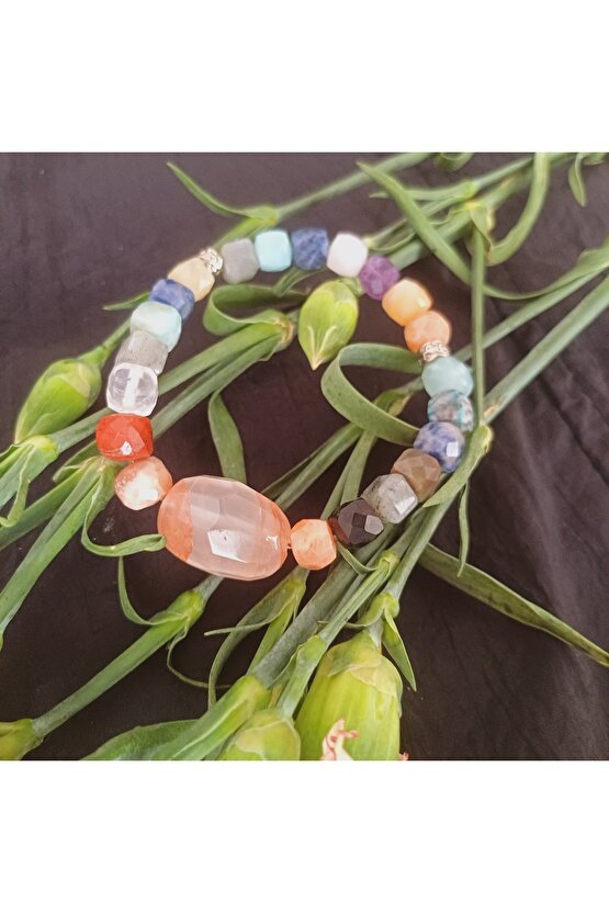 Doğal Taş  Bilgelik Bilekliği  (Taşların Kuvarsla Dansi)