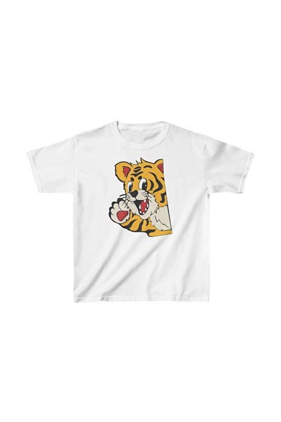 Unisex Çocuk Baskılı T-Shirt - Beyaz