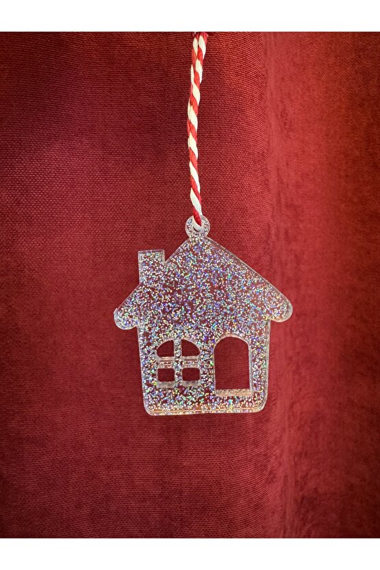 Ev Formunda Epoksi Yılbaşı Ağacı Süsü