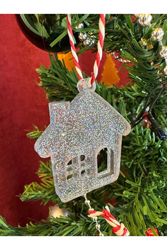 Ev Formunda Epoksi Yılbaşı Ağacı Süsü