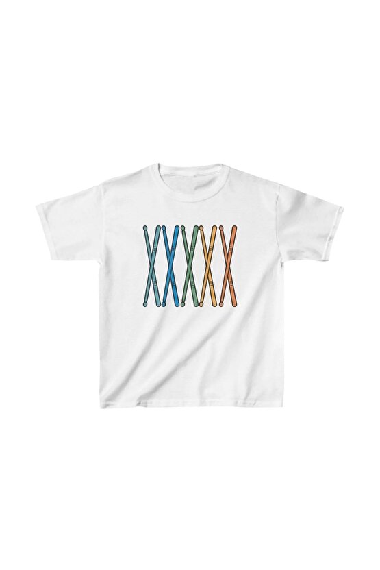 Unisex Çocuk Baskılı T-Shirt - Beyaz