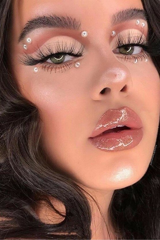 İncili Sticker Kendinden Yapışkanlı Saç, Yüz,Vücut,Tırnak Süsleme Aksesuarı