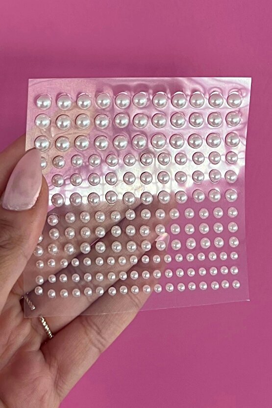 İncili Sticker Kendinden Yapışkanlı Saç, Yüz,Vücut,Tırnak Süsleme Aksesuarı