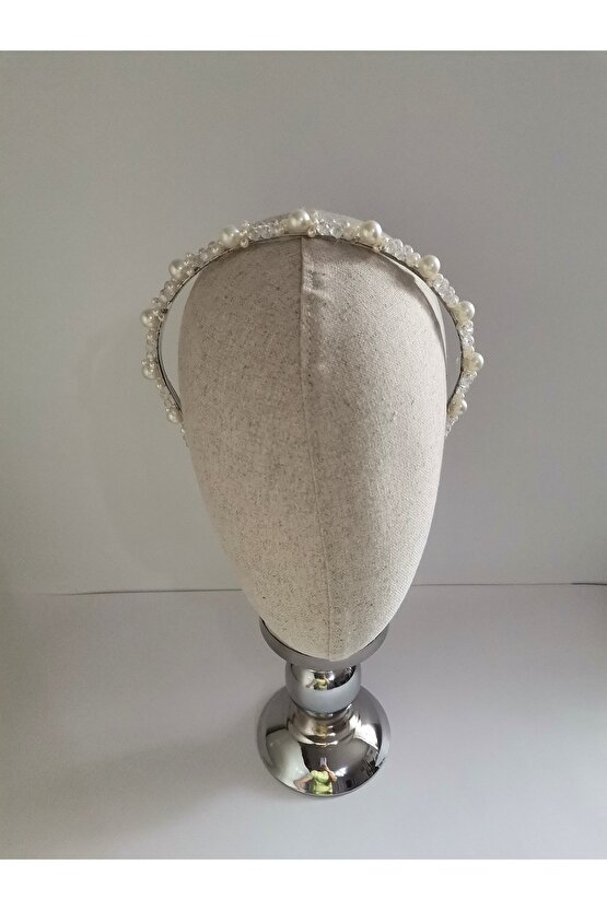 Göz Alıcı İnci ve Kristal Özel Tasarım Taç