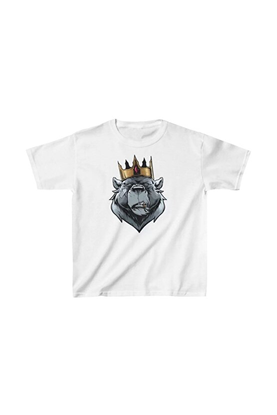 Unisex Çocuk Baskılı T-Shirt - Beyaz