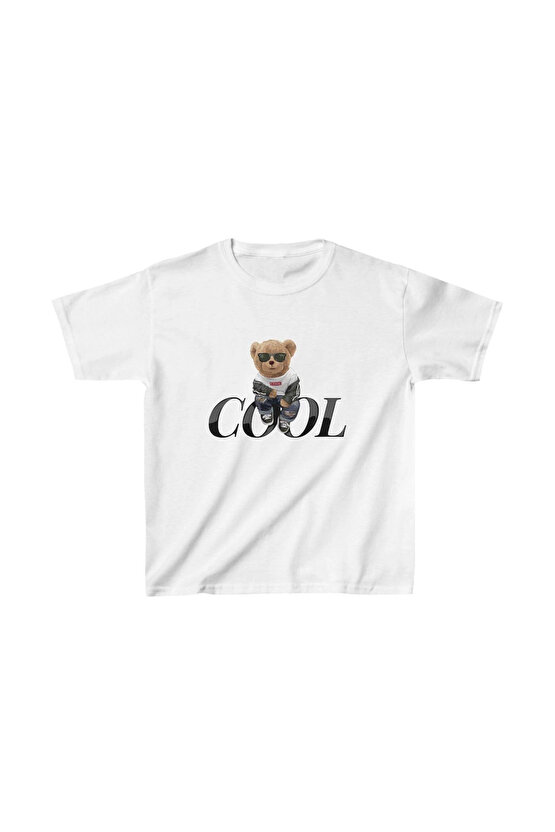 Unisex Çocuk Baskılı T-Shirt - Beyaz