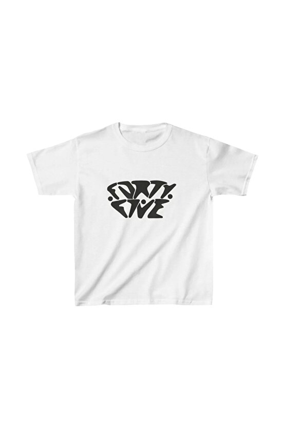 Unisex Çocuk Baskılı T-Shirt - Beyaz