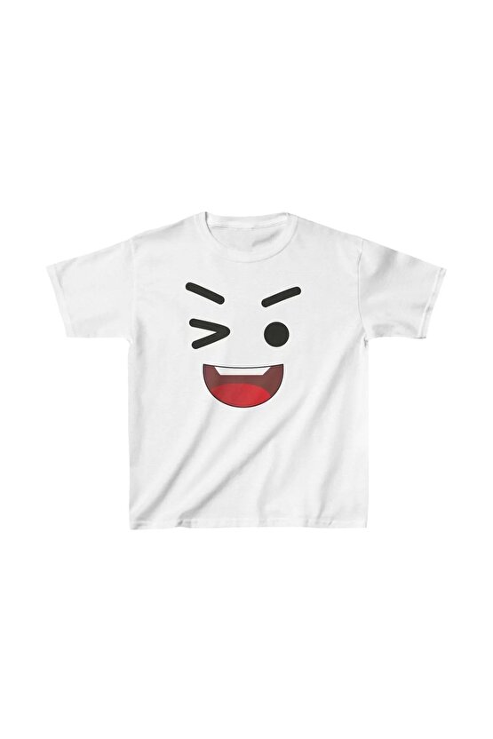 Unisex Çocuk Baskılı T-Shirt - Beyaz