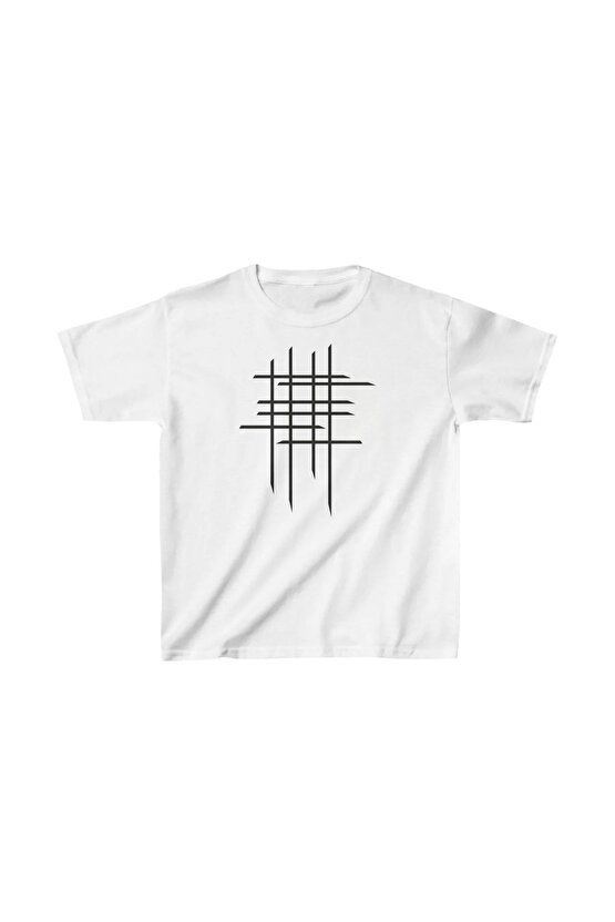 Çocuk Unisex Baskılı T-Shirt - Beyaz