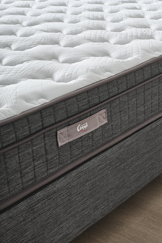 Melisa Çift Kişilik Sandıklı Baza + Full Ortopedik Paket Yaylı Visco Yatak + Başlık 3