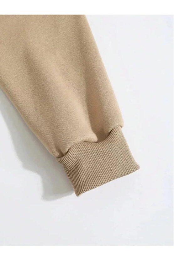 MDB Erkek Düz Kapüşonlu weat Bej